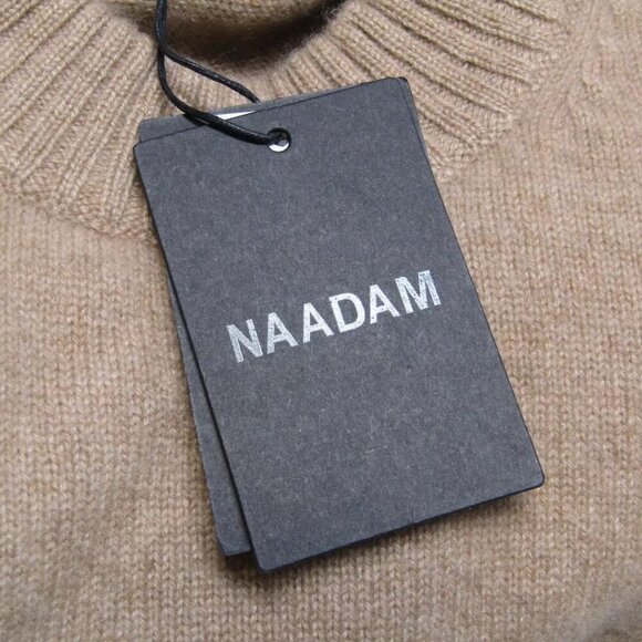 NEW NAADAM Womens Sweater Sand Light Brown Luxe Cashmere Oversized Size S - Picture 2 of 10